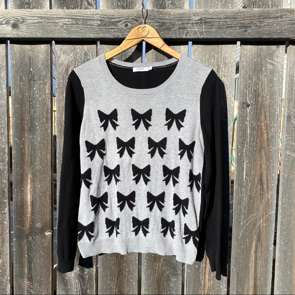 Ricki's Tops - RICKI’S | Bow Tie/Ribbon Long Sleeve Sweater